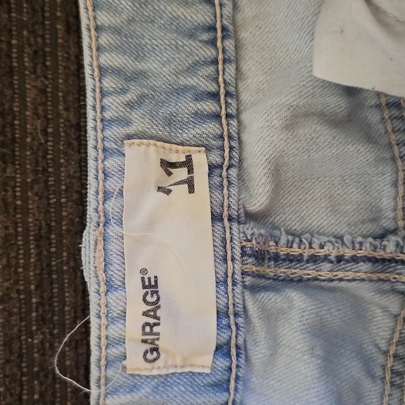 Garage Blue Distressed Jean Shorts - Picture 2 of 3